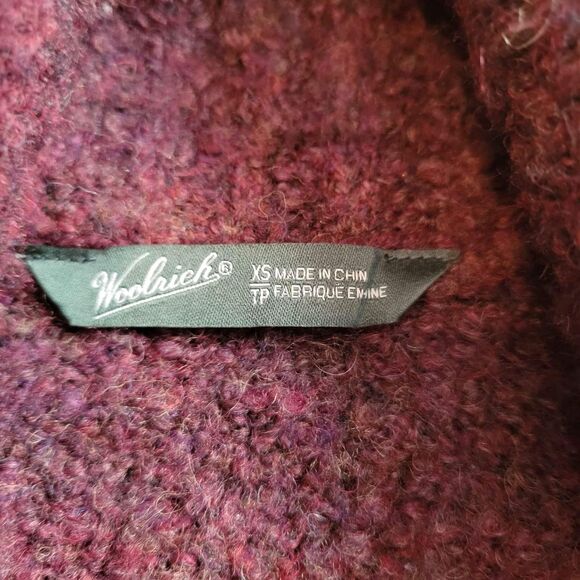 Women's Size XS Woolrich Deep Ruby Space Dye Jacket Wrap - Picture 4 of 6